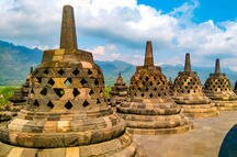 The bell-like structure at the Borobudur temple The bell-like structure at the Borobudur temple